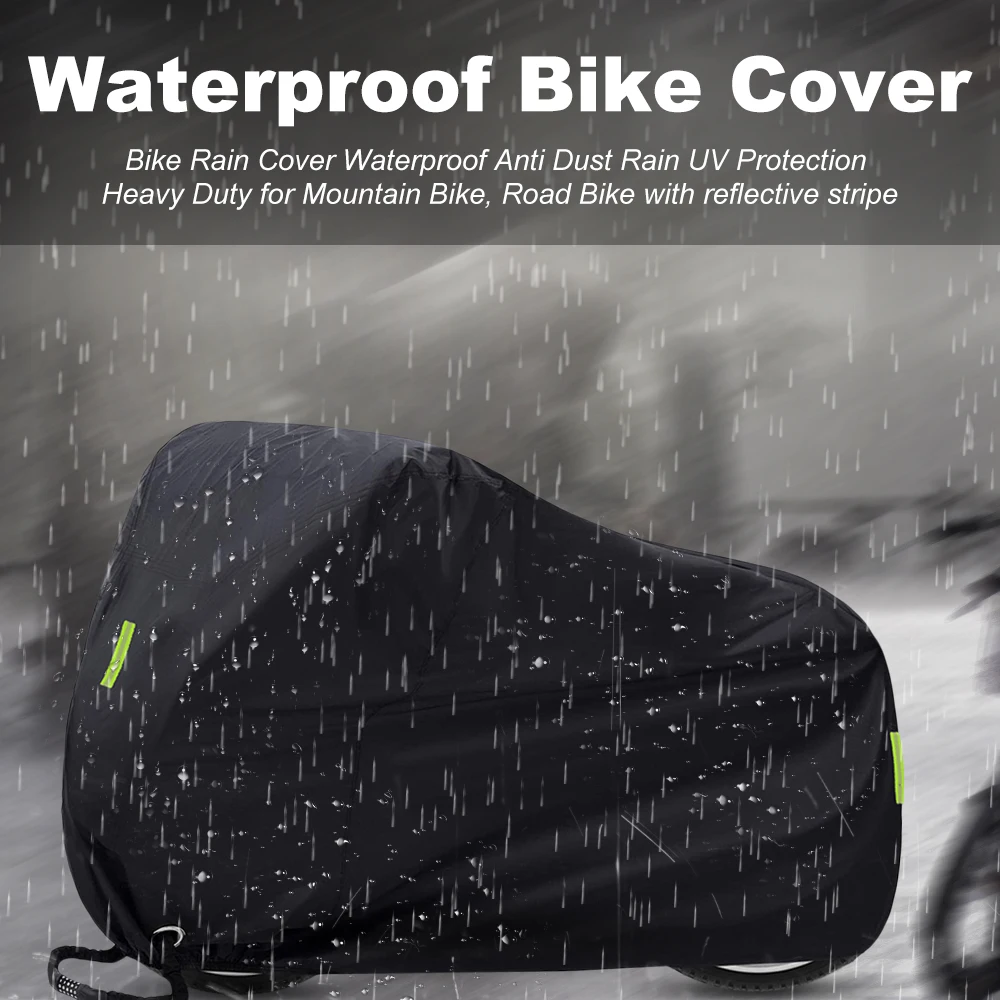 200x110x70cm Bicycle Cover Waterproof Anti Dust 40+ UV Protection Cover The Entire Bike with Storage Bag for Mountain/Road Bike