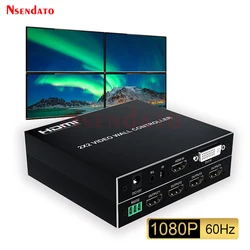 2x2 HDMI DVI TV Kontroler ściany wideo 1080P 60Hz 1X2 1X4 1X3 2X1 3x1 4X1 wieloekranowy procesor przełącznik splicer 180' Flip