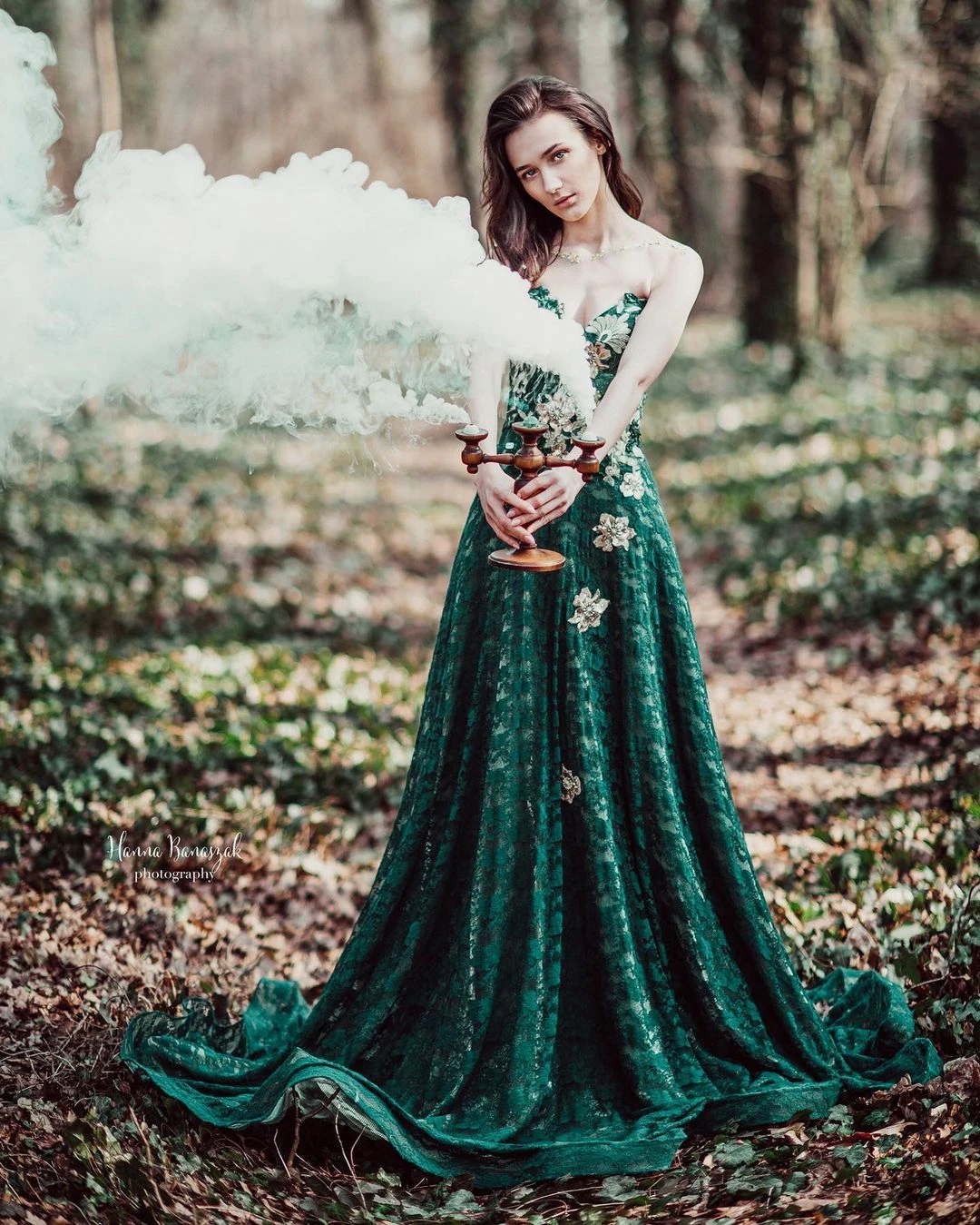 Vestido de Hada Verde oscuro sin tirantes para sesión de fotos, vestido de noche largo de encaje, tul, fiesta de graduación con tren, talla grande