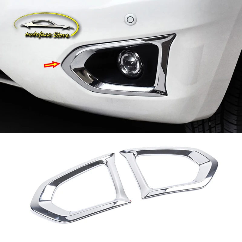 

ABS Chrome For NIssan Patrol Armada Y62 2017 2018 Car Accessories Front Fog Lamp Decoration Cover Trim Sticker Car Styling 2Pcs