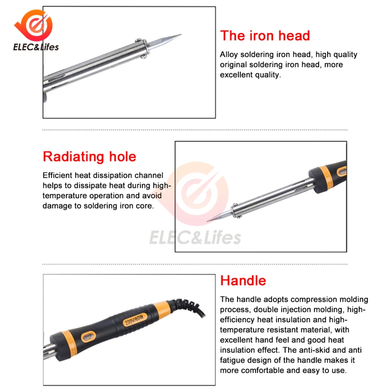 Mini Soldering Iron Constant Temperature Electric Solder Iron Rework Station Handle Heat Pencil Welding Repair Tools 220V 60W