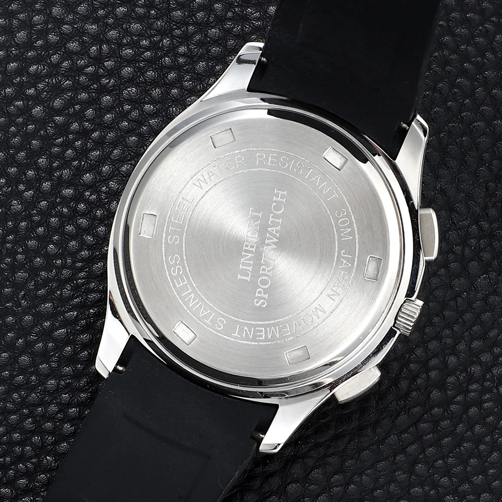 2026 LINBERT Men's Watch Top Luxury Brand Relógio Sapphire Waterproof Quartz Watch Men's Fashion Sport 316 Steel Watch