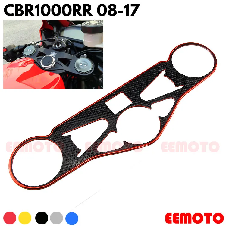 

Motorcycle Pad Triple Tree Top Clamp Upper Front End Decals Stickers For HONDA CBR 1000RR CBR1000RR 08-17 2014 2015 2016 2017