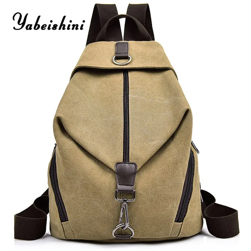 women canvas Backpack for Teenage Girls Mochila Feminina Women Backpacks Female Solid Nylon Casual Travel Bagpack Sac A Dos