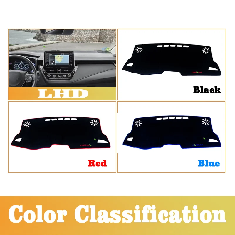 Car Dashboard Avoid Light Pad Instrument Platform Desk Cover Mats Carpets For Toyota Corolla 2019 2020 Accessories