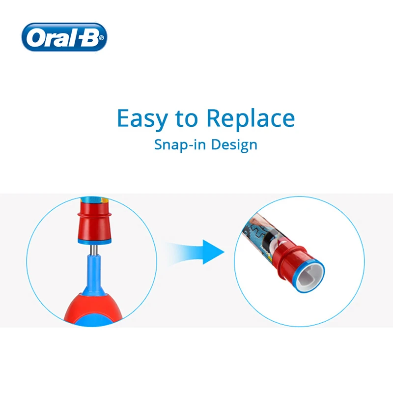 Oral B Toothbrush Heads Replacement Children Cartoon Soft Bristles Round Electric Tooth Brush Heads Oral Care for Kids 2Pcs/4Pcs