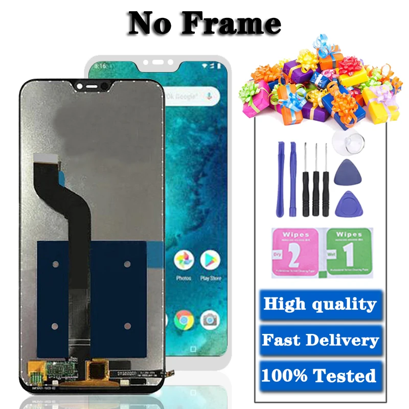 5.84\'\'Screen For Xiaomi Mi A2 Lite LCD For Redmi 6 Pro M1805D1SG LCD Display Touch Screen Digitizer Assembly Replacement