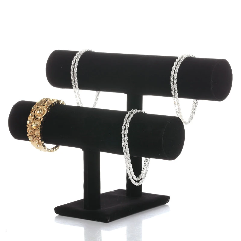 

Velvet Bracelet Chain Watch T-Bar Rack Jewelry Organizer Display Stand Holder 1 Pcs