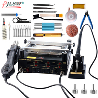 863 BGA Rework Solder Station 3 in 1 Digita Electric Soldering iron Hot Air Heat Gun IR Infrared Preheating Station Gordak