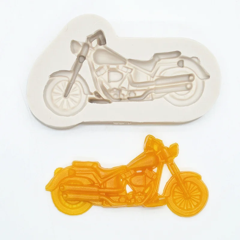 New Motorcycle Silicone Mold Kitchen Resin Baking Tool DIY Pastry Cake Fondant Moulds Dessert Chocolate Lace Decoration Supplies