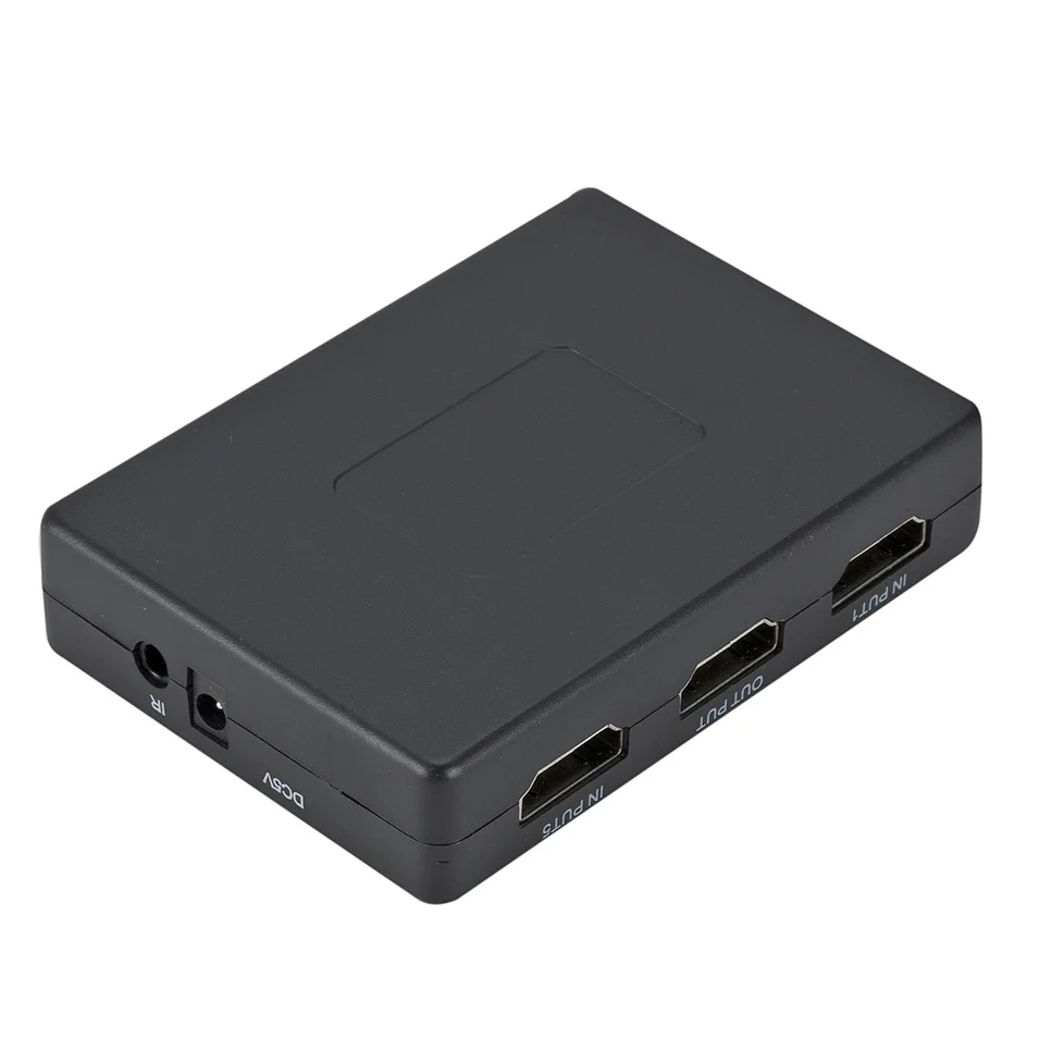 BGGQGG 5 Port 1080P 5 In 1 Heraus Video HDMI Switch Selector Switch Box Splitter Hub IR Fernbedienung für HDTV PS3 DVD Speicher Karte Adapter