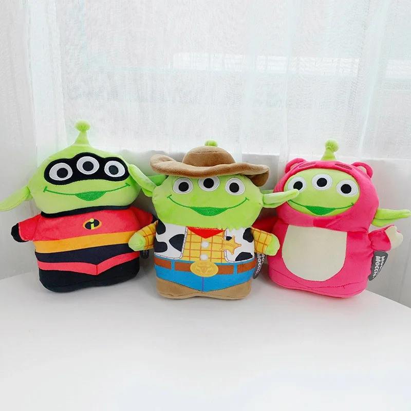 28cm verde alienígena kawaii brinquedo de pelúcia história 4 cosplay disney woody lotso urso os incredibles animais de pelúcia bonecas presente de aniversário