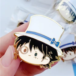 Detective Conan Kaitou Kiddo Hard Enamel Pin Cartoon Badge Brooch Backpack Hat Accessories Fans Gift