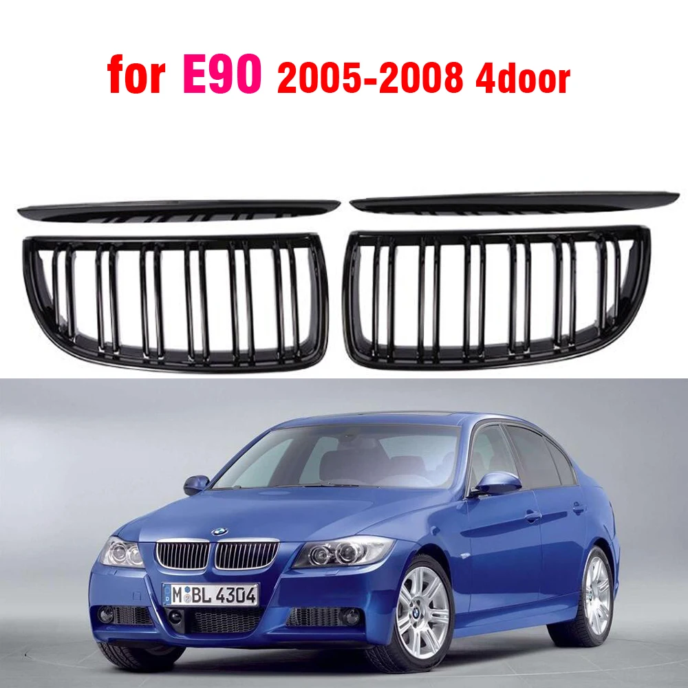 

Car Black Front Hood Kidney Grille Grill For BMW 325i 328i 328xi 335i 335xi 330i 330xi For BMW E90 91 2005-2008 Touring 4-Doors