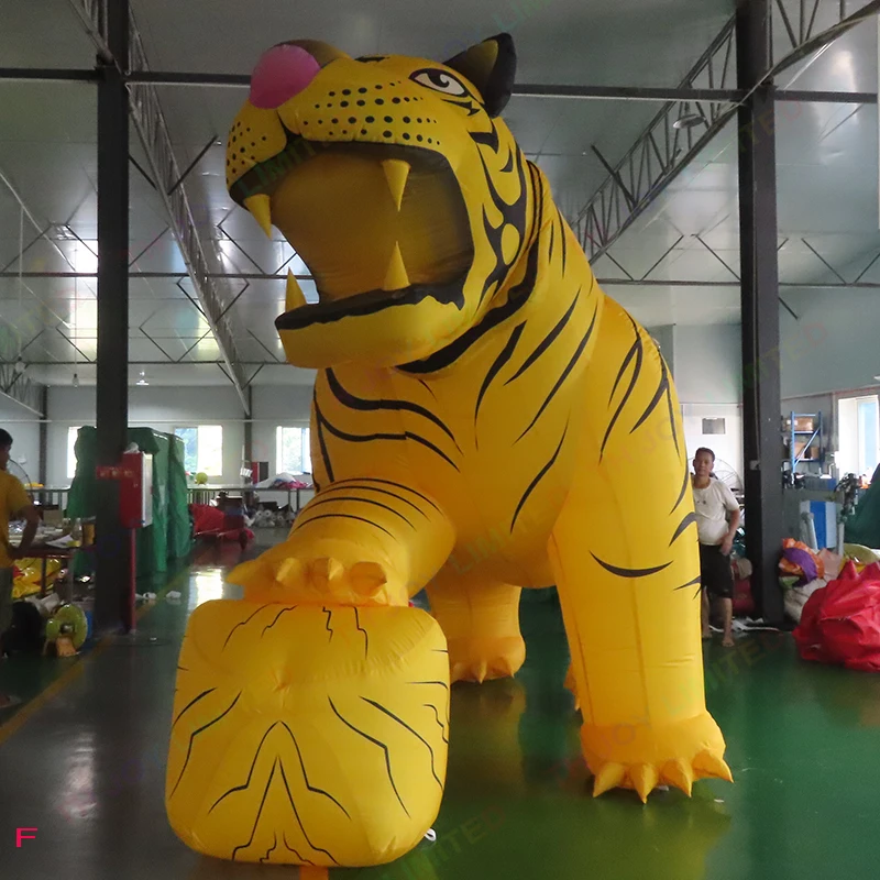 5m 16ft tall giant inflatable tiger cartoon for advertising