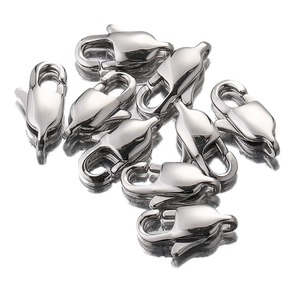 

Застежки-карабины из нержавеющей стали, концевые застежки-коннекторы для ожерелья, браслета, материалы для изготовления украшений «сделай ...