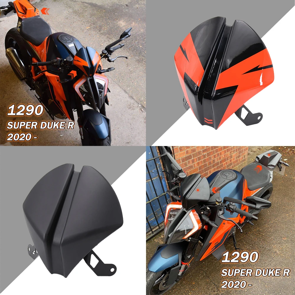 

NEW For 1290 Super Duke R 2020 2021 Rear Seat Cover Fairing Seat Cowl + Front Windscreen Windshield Airflow Wind Deflector