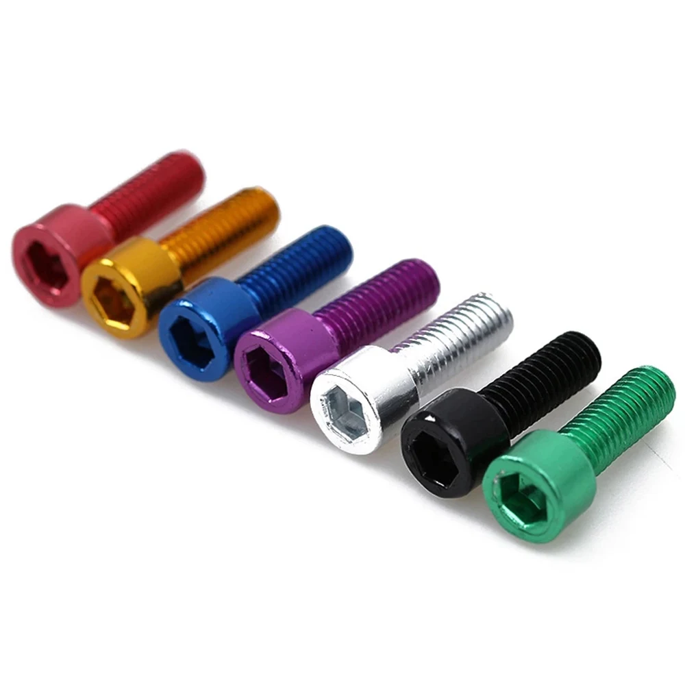 2pcs Water Bottle Cage Bolts Holder Screws Hex Socket Screws Aluminum Alloy Bicycle Accessories 7Colors