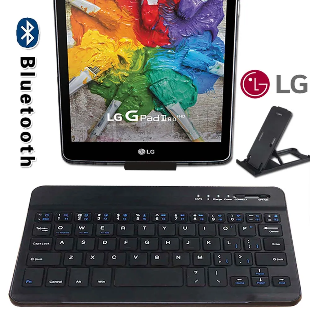 

Portable Wireless Bluetooth Keyboard for LG G Pad 3 8.0/Pad 7.0/Pad 8.0/Pad 8.3/Pad F2 Tablet Rechargeable Keyboard for Laptop