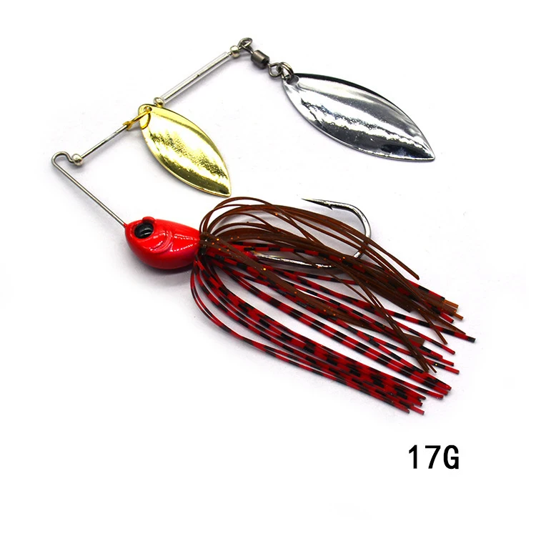1pcs Vissen Lokken 12/17g Wobblers Lokt Spinners Lepel Aas Voor Snoek Peche Visgerei Alle Kunstaas metalen Pailletten Spinnerbait
