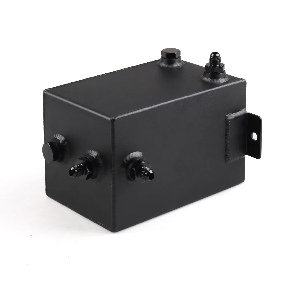 3L Racing Car Fuel Surge Tank Aluminum 3 Litre Swirl Pot System Universal Black Fuel Tank