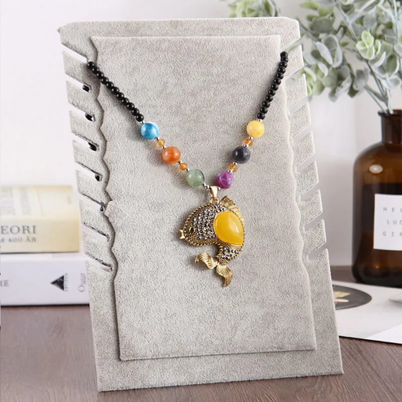 High Quality Velvet Linen Necklace Bust TrayJewelry Pendant Necklace Bracelet Display Holder Jewellery Rack Show 4 Options Model