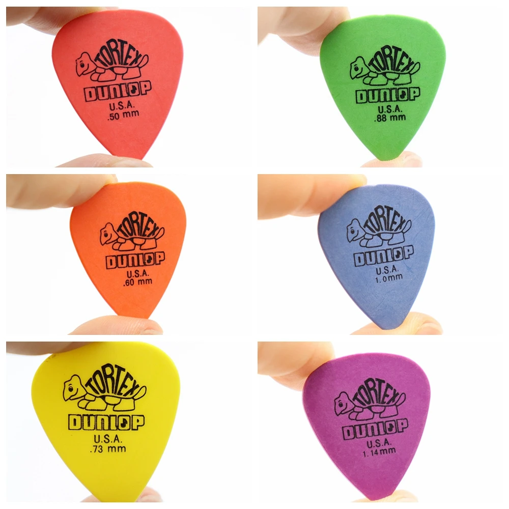 6pcs Dunlop Guitar Picks Electric Bass Guitar Plectrum 6 Kinds Thickness Pick For Acoustic Guitar Accessories