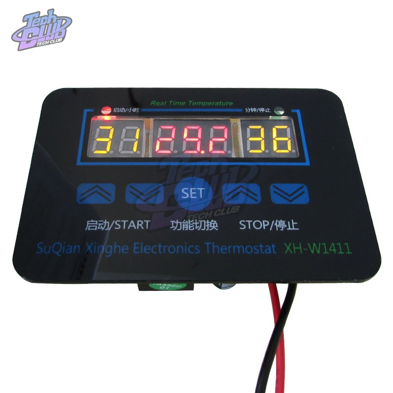 XH-W1411 Thermostat LED Digital Temperature Controller AC 110V 220V 10A Switch Thermometer Smart Temperature Regulator DC 12V