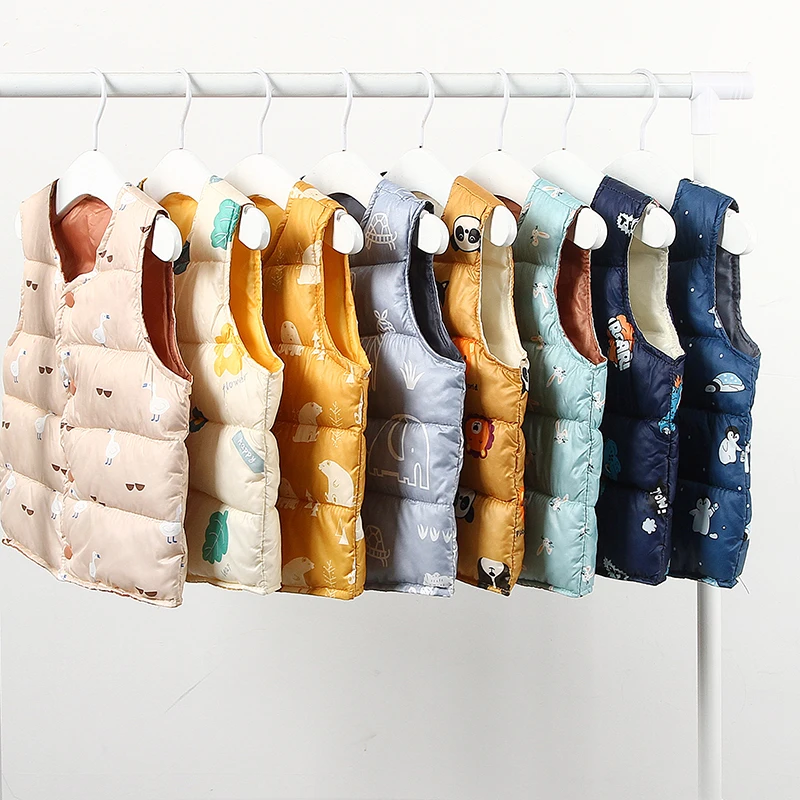 Spring Autumn Children Warm Vest Baby Thin Waistcoat Kids Outerwear Vest Children Clothes Boys Girls Jackets Vest Baby