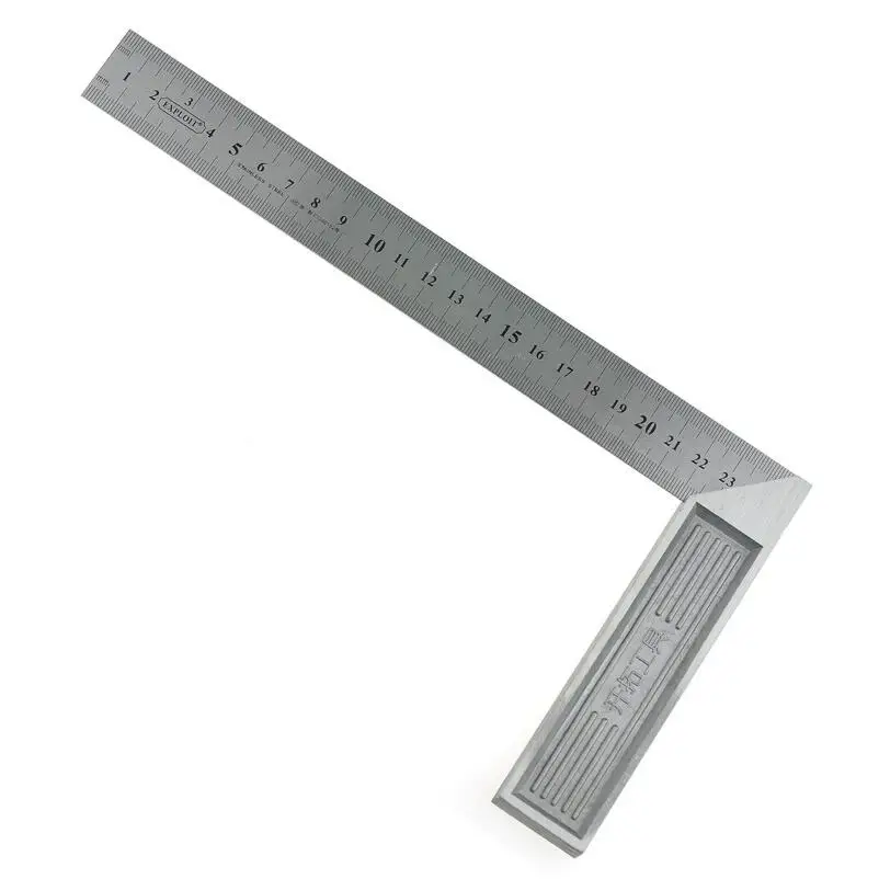 Square Measuring Tool Angle Square Ruler Stainless and Aluminum Multifunctional L Shape Ruler Square Regua 250mm 300mm 500mm