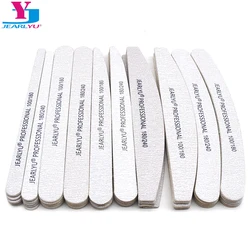 10 Pcs Strong Thick Professional Nail Files Wood Grey Sandpaper Lima 100/180 180/240 Wooden Nail Art Ongle Buffer Tools Manicure