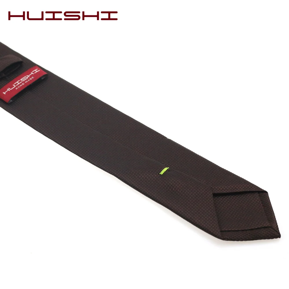 HUISHI-Corbata clásica para hombre, corbata Formal de negocios para boda, impermeable de poliéster, 8cm, cuello a cuadros, accesorios de vestir para