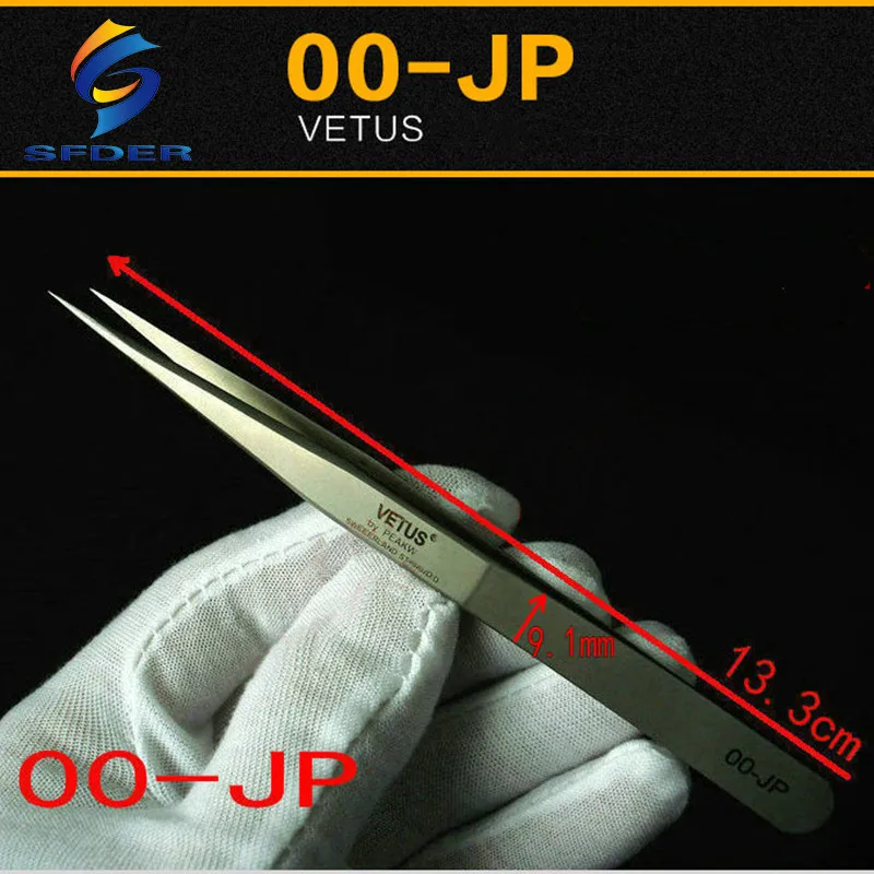 Pinças premium da série de vetus jp para extensões da pestana anti-estática hyperfine precision maquiagem pinzas 2a/5sa/7sa/00/ss/3c-jp