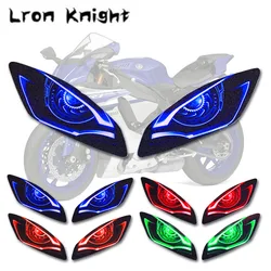 For YAMAHA YZF-R6 YZFR6 YZF R6 2006-2016 2015 2014 2013 Motorcycle 3D Front Fairing Headlight Sticker Guard Head light Stickers