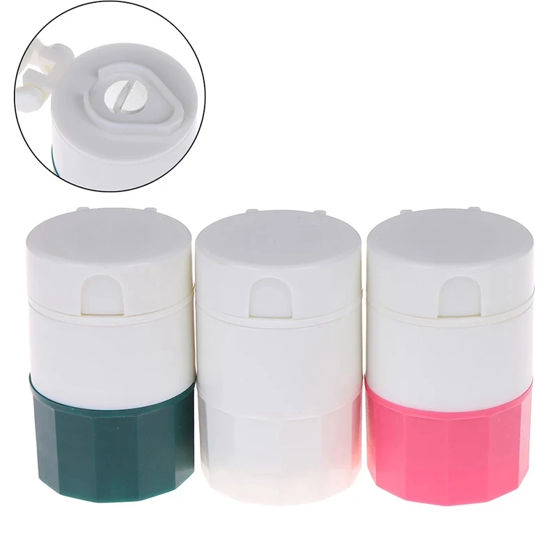 

4 in 1 Portable Powder Tablet Grinder Powder Multifunction Pill Cutter Medicine Splitter Box Storage Crusher Medicine Pill Box