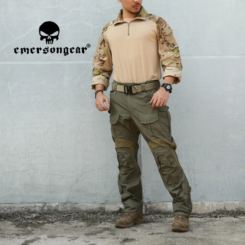 Emersongear Tactical G3 Combat Uniform Sets Mens Assault Shirts Pants Training Suits Tops Trousers Airsoft Clothing