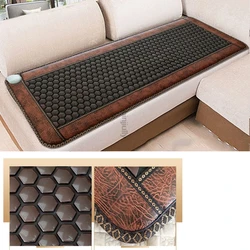 Electric Heated Jade Germanium Stone Massage Mattress Natural Jade bed Tourmaline Stones Sofa Pad Infrared Heating Mat 220V