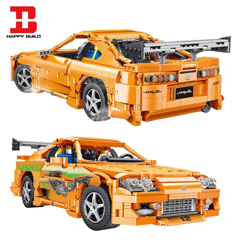 New Supra A80 Supercar Vehicle Technical Building Blocks Assembling Model MOC City Racing Car Bricks 2225pcs Boy Toy Gift