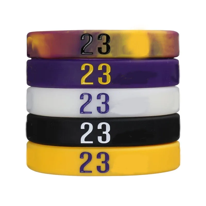 5pcs Basketabll Bracelet Sports Fan Rubber Basketball Player Silicone Wristbands Grow in the Dark for Men Women Gift Handband