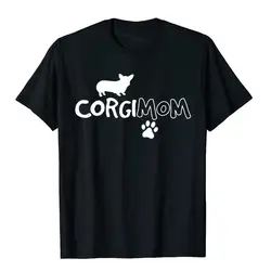 Corgi Mom Shirt Funny Cute Dog Pet Owner Adopt Rescue Gift T Shirt Customized Prevailing Men Tops Tees Summer Cotton