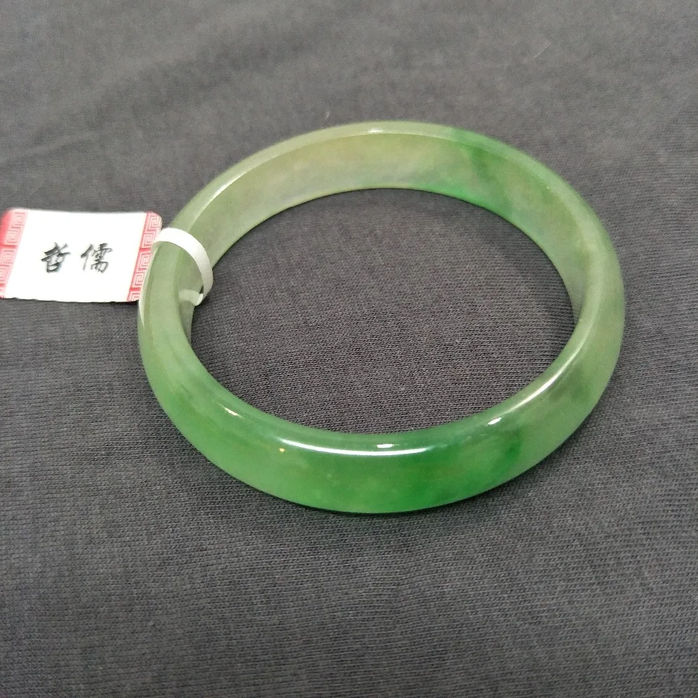 Natural Jade Noble Light Green Two-Color Female Jewelry Girl Bracelet