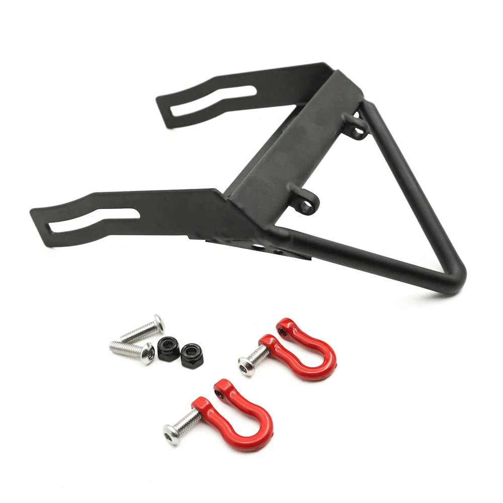 YEAHRUN Metal Front Bumper with Winch Mount Shackles for Axial SCX10 1/10 RC Crawler Car Upgrade Parts