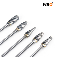 3mm Shank 6mm Coarse Teeth Tungsten Carbide Rotary File Burr For Grinding Wood Aluminum Milling Cutter 10PCS/Set
