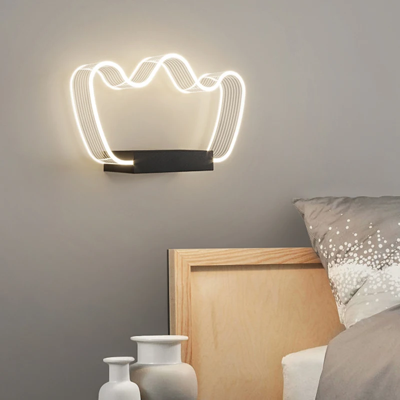 

Bedside wall lamp LED110v creative corridor living room background decoration simple and warm children's room bedroom wall light