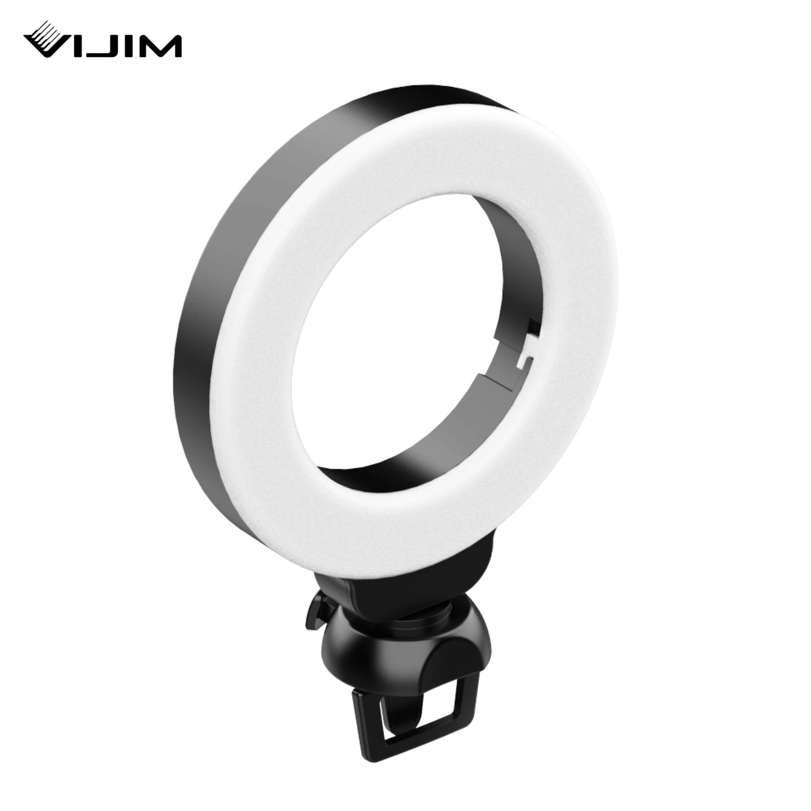 VIJIM CL06 Mini 4 Inch LED Ring Light Clip-on Laptop Video Conference Lighting 3 Lighting Modes 3200K-6500K Dimmable USB Powered