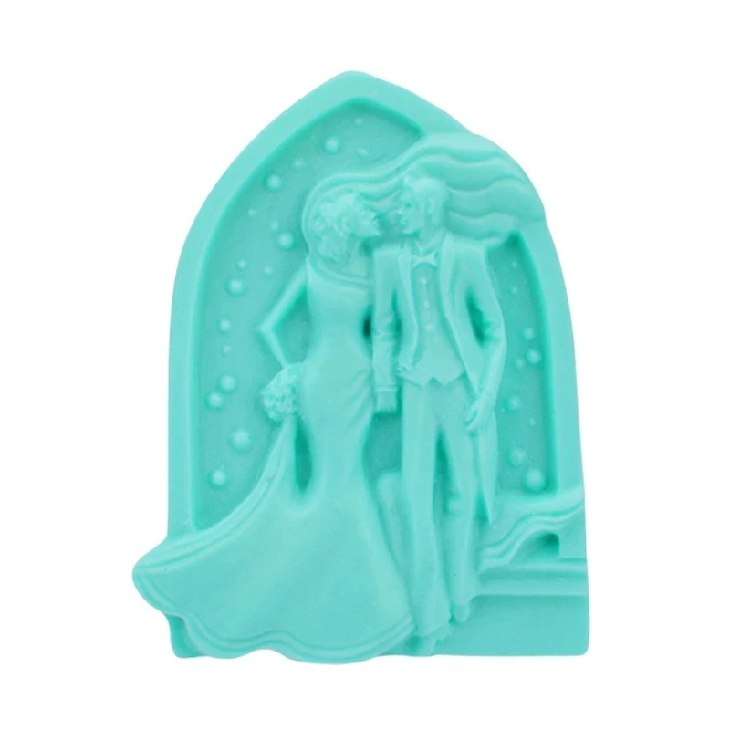 Bride groom couple Silicone Soap Molds Wedding Decoration Fondant Cake Decorating Baking Tools Silicone mold for soap making