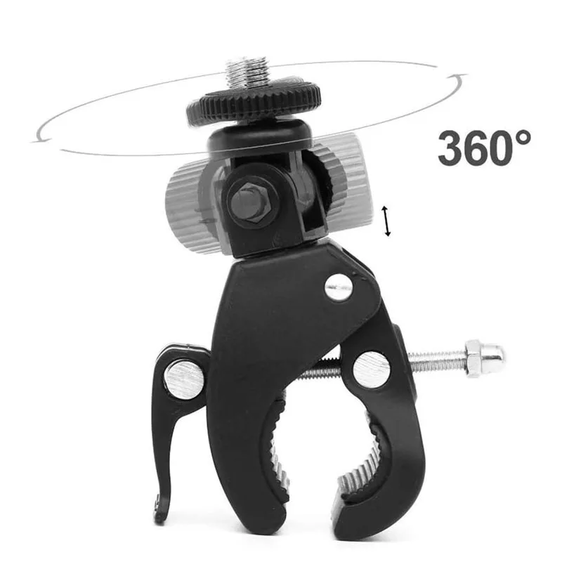 KFFTWWX for Gopro Hero 13 12 11 10 9 8 7 6 5 Black Bicycle Motorcycle Handlebar 360 Degree Tripod Mount for YI SJCAM Accessories