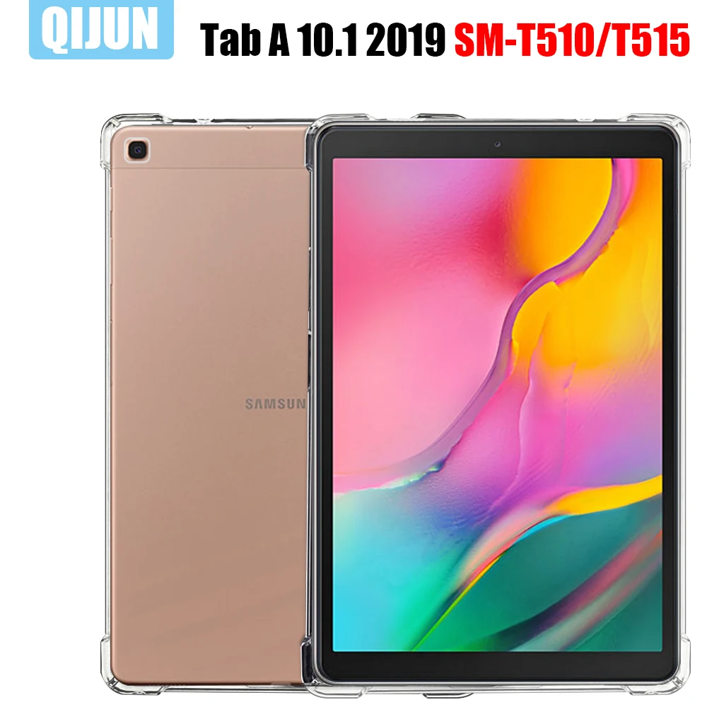 Funda de silicona suave para tableta Samsung Galaxy Tab A, cubierta de Airbag de TPU, bolsa de protección transparente para SM-T510/T515, 10,1