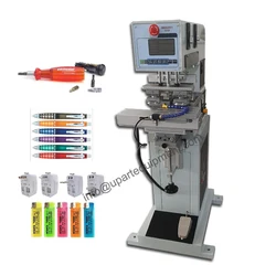 Automatic Open Ink Logo Pad Printing Machine 2 color Plug Pad Printers Two Color Tampon Print Machine