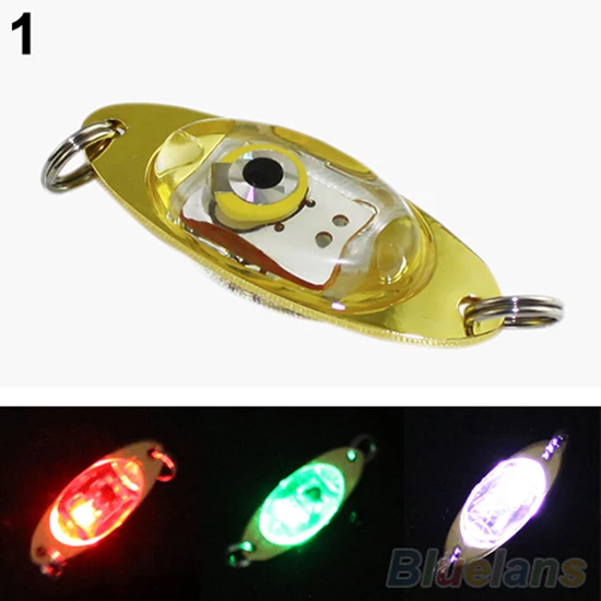 LED Fishing Lures Deep Drop Underwater Eye Shape Fishing Squid Fish Lure Light Flashing Lamp 4colors Fish Lure Lamp